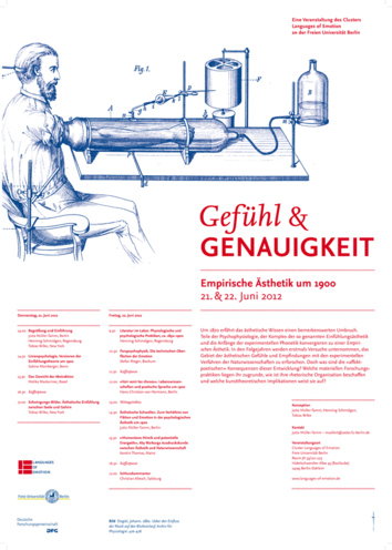 Tagungsplakat "Gefühl und Genauigkeit. Empirische Ästhetik um 1900"