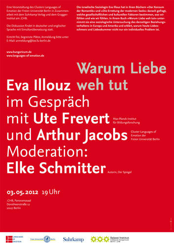 Plakat "Warum Liebe weh tut"